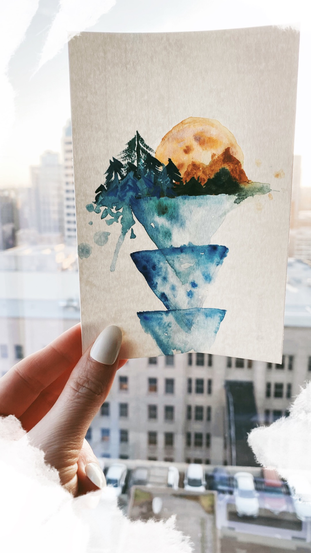Daily watercolor painting created during a quarantine creative practice