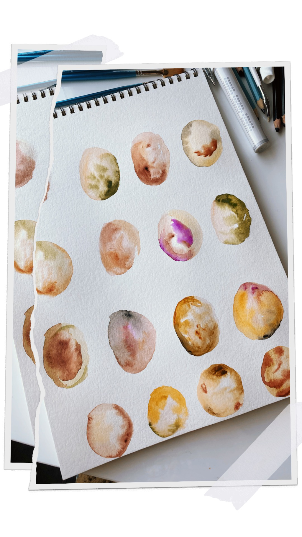 Loose, experimental watercolor piece from a daily painting practice