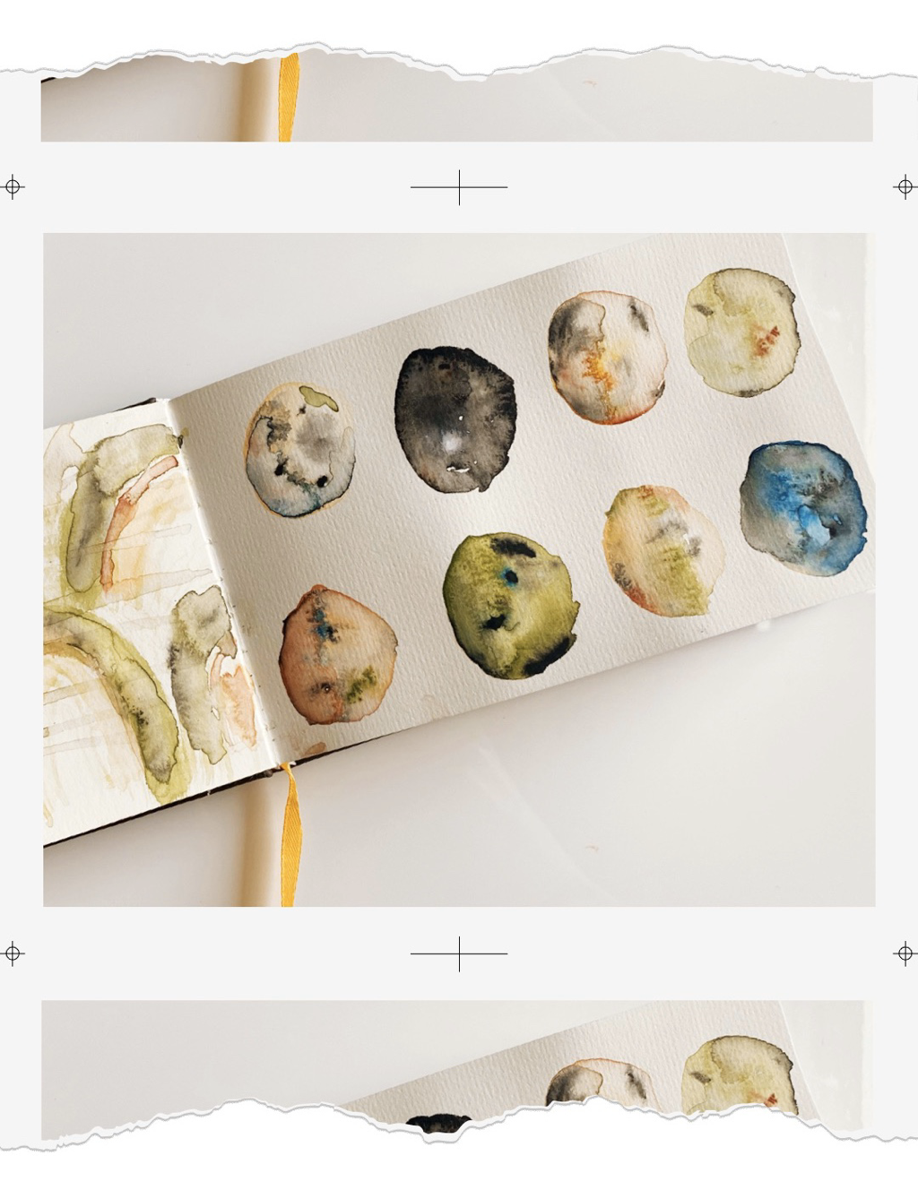 Quiet, meditative watercolor piece from the quarantine art series