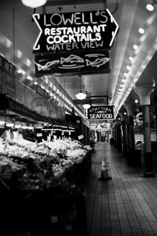 Empty downtown Seattle street during the 2020 COVID-19 quarantine lockdown.