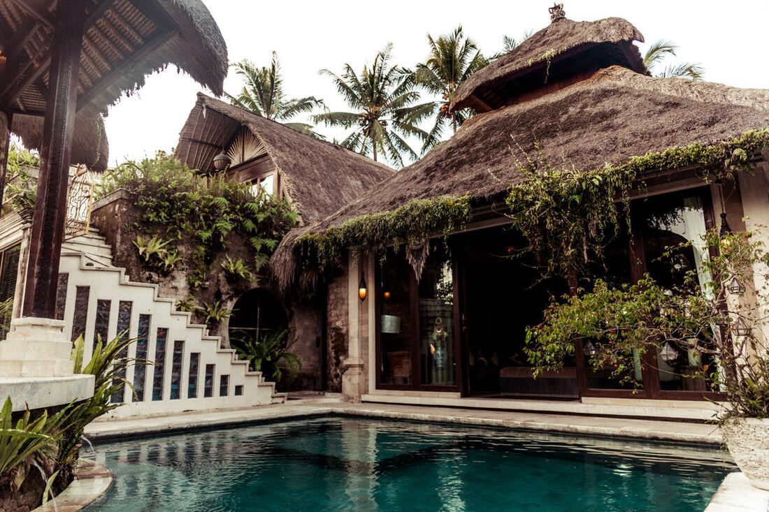 Traditional thatched-roof hut in the Bali countryside (another moment from the trip)