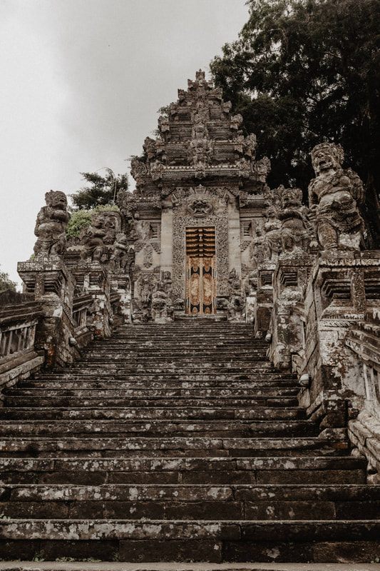 Traditional Balinese architecture and carved stone gate (another moment from the trip)