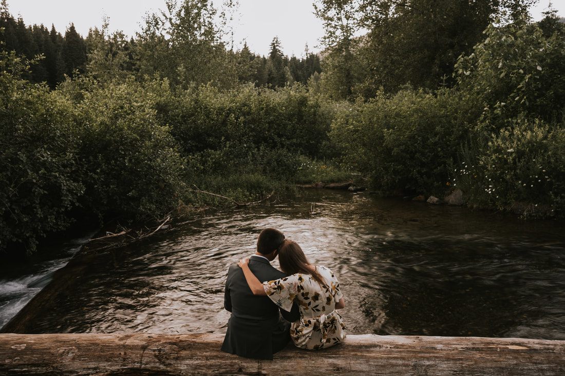 Candid portrait capturing the couple's affection for each other