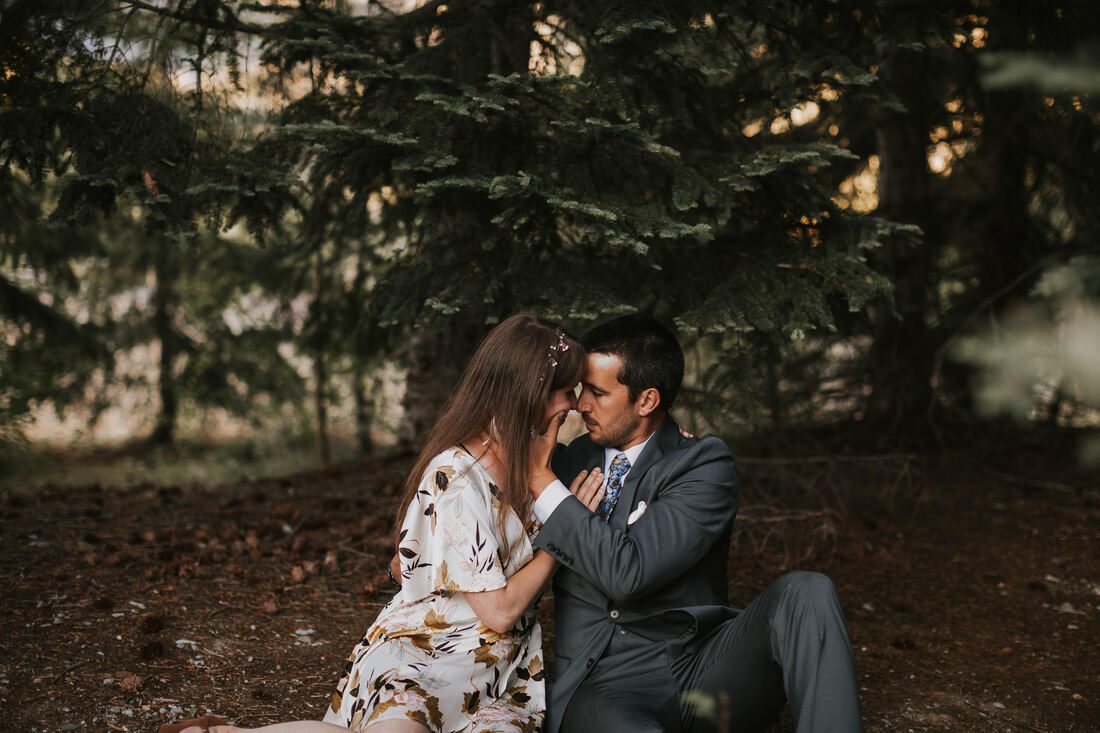 Close-up couple portrait with soft natural light