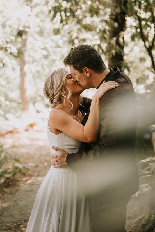 Katie and Alex gathered for portraits on the JM Cellars patio