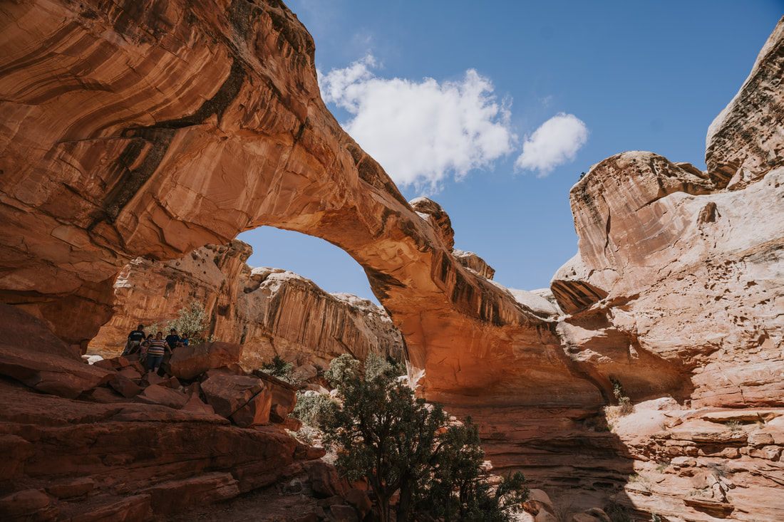 Photo of golden hour light on red rock formations in Colorado & Utah