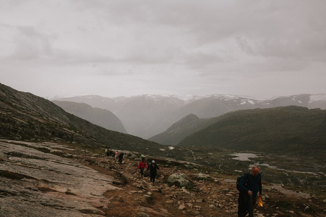 Rocky hiking trail leading up toward Trolltunga in Norway (another frame from the trip)
