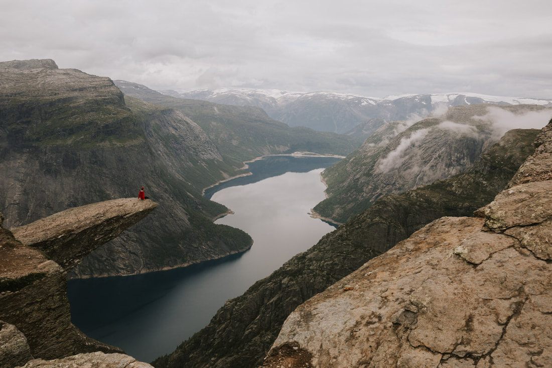 Storm clouds rolling over the mountains during the hike to Trolltunga (another frame from the trip)