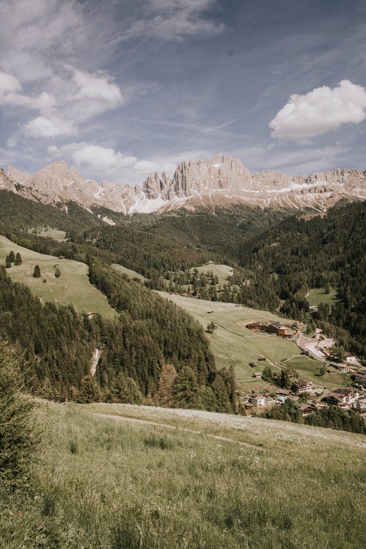 Dramatic peak in the Dolomites mountain range