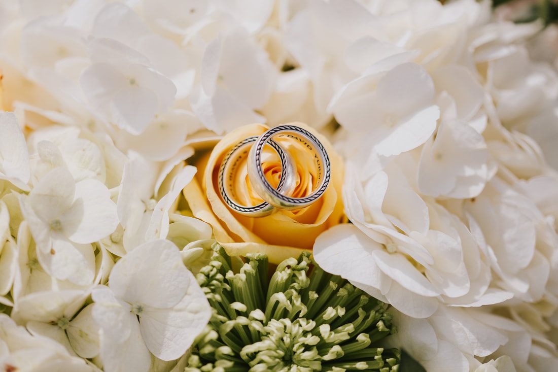 Detail shot of the wedding rings during Fritz and Christopher's ceremony.