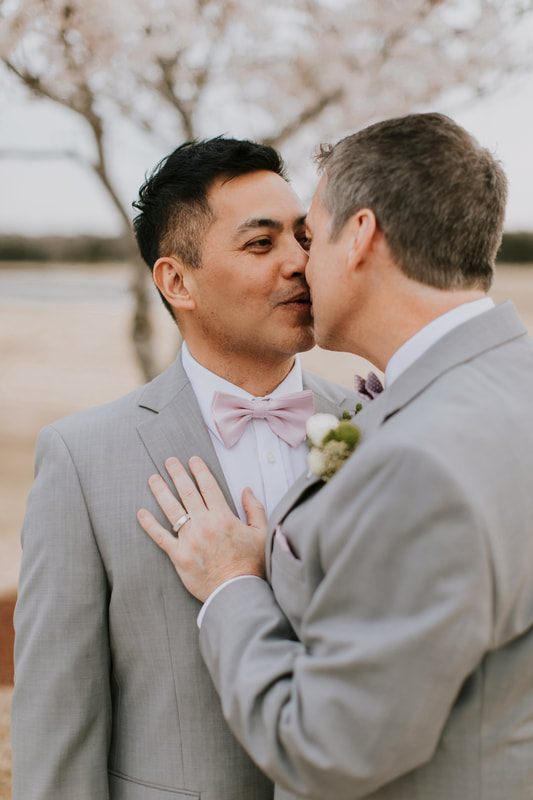 Fritz and Christopher share a quiet moment before their ceremony.