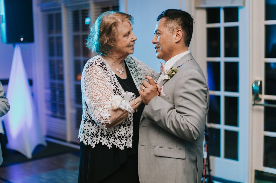 Fritz and Christopher share a quiet moment before their ceremony.