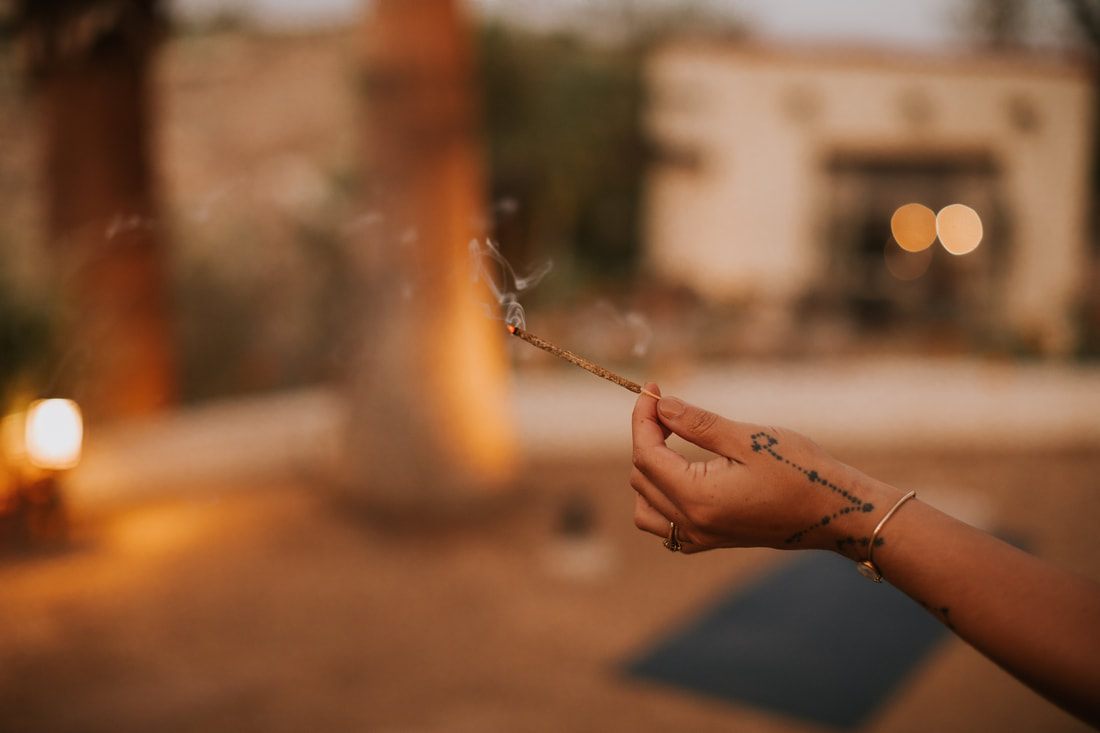 Styled flat-lay of Leftover Hippies natural incense sticks and packaging