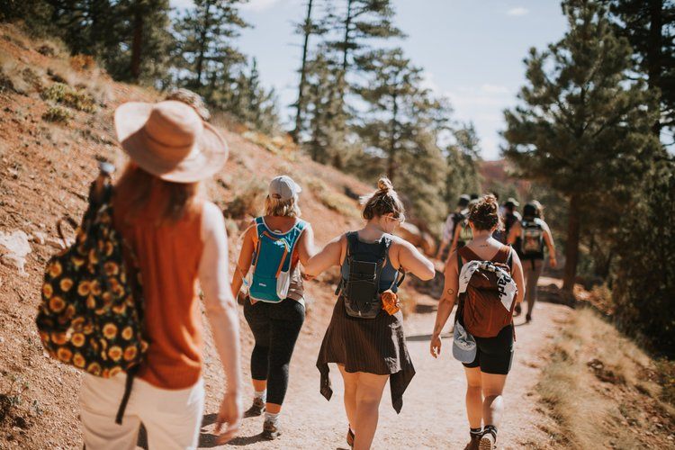 Stargazing under the desert sky at a Bryce Canyon women's retreat