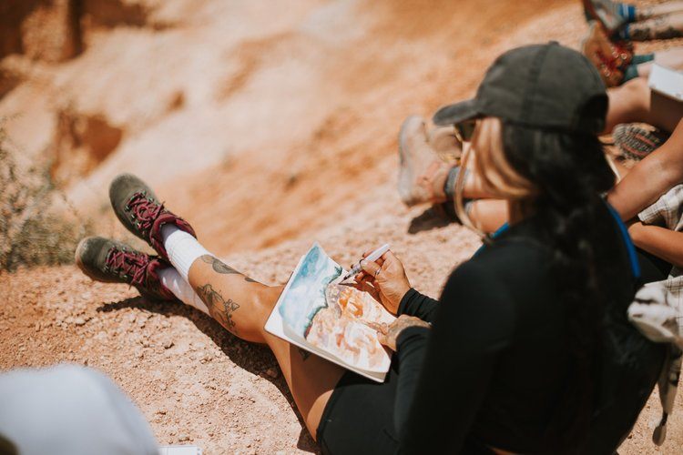 Sketching in the Utah desert