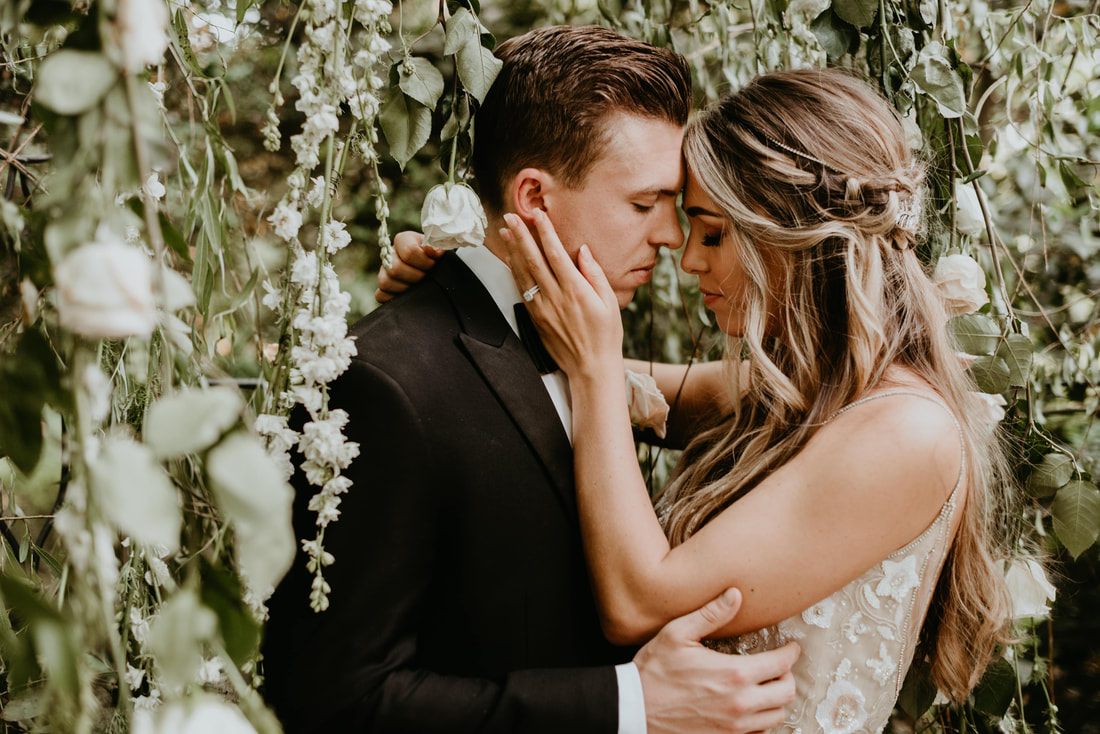 Sunset portrait of Chase and Mitch at their Nashville wedding