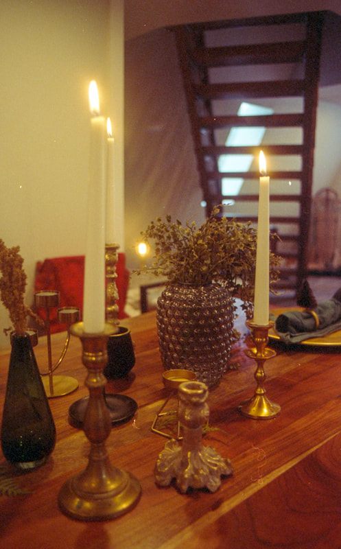 Rustic cabin detail shot on film in the Pacific Northwest