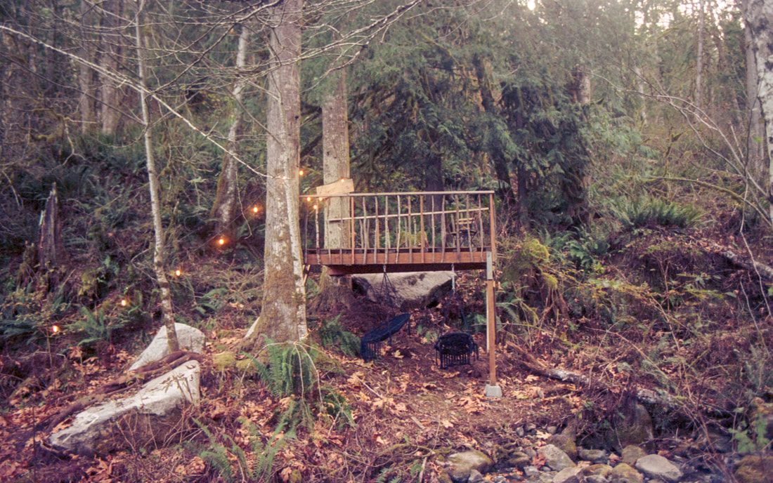 Interior detail of the Pacific Northwest cabin captured on film