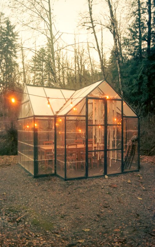 Cabin exterior in the Pacific Northwest, captured on film by Lyndsey Hansen