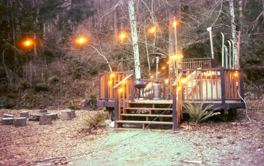 Small architectural detail of the cabin captured on film