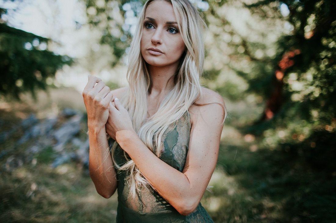 Editorial-style fashion image featuring a Free People look