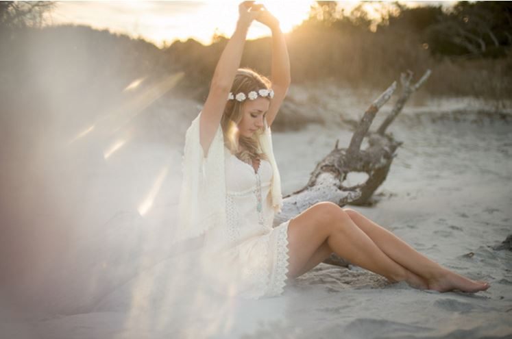 Lifestyle fashion photo styled with Free People clothing