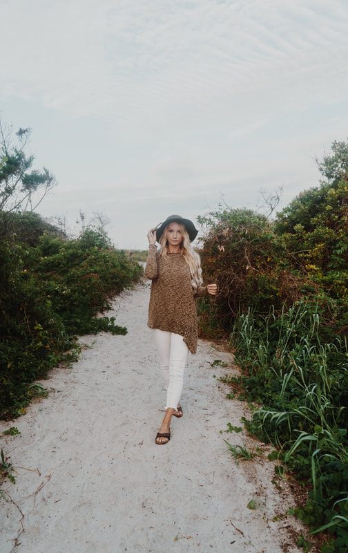 Outdoor fashion photo styled with flowy Free People pieces