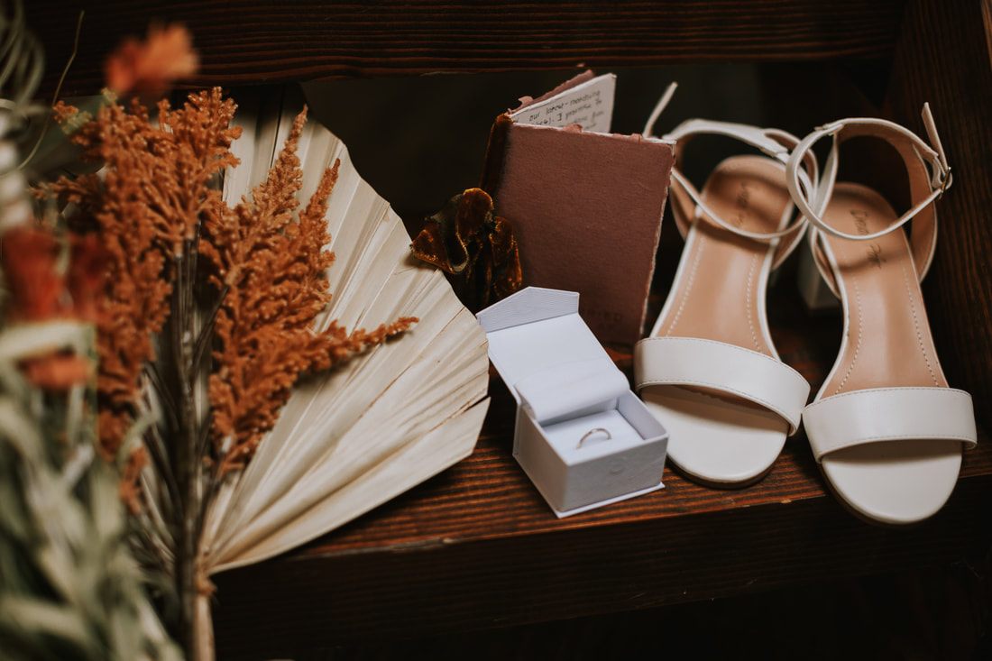 Close-up of the couple's wedding rings during their Index, WA elopement