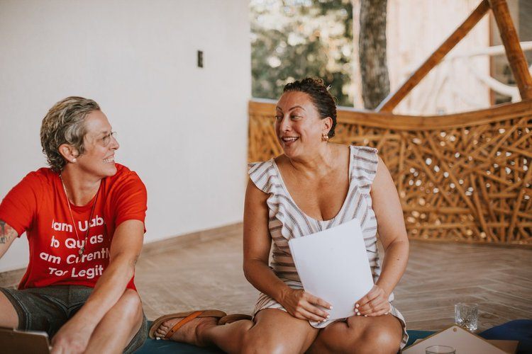 Group of women on the Tulum women's retreat