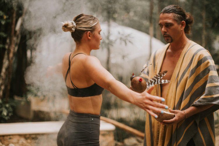 Mayan ceremony with local guides in Tulum