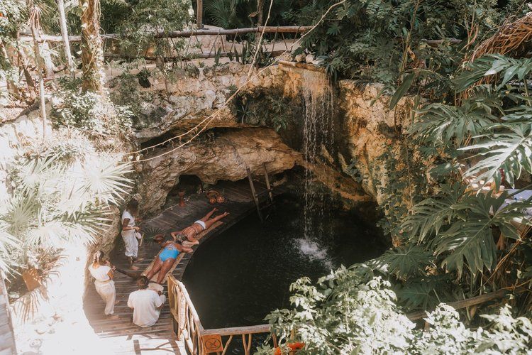 Cenote swim on the Riviera Maya