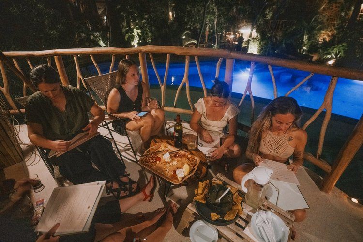 Swimming with sea turtles on a Tulum women's retreat
