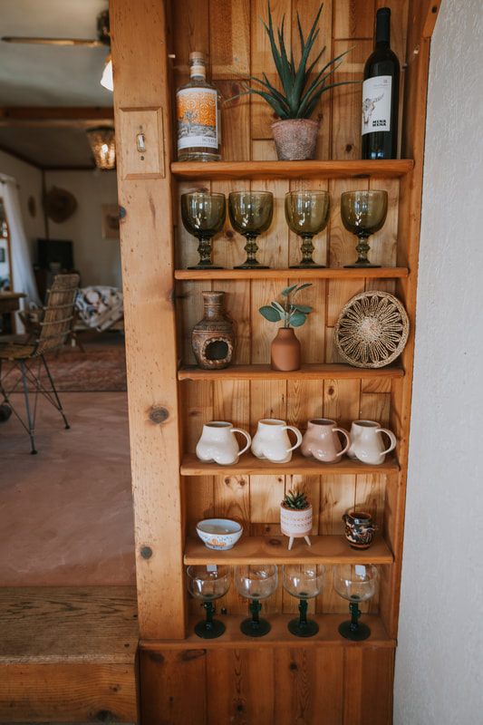 Stained glass studio inside the Joshua Tree desert property