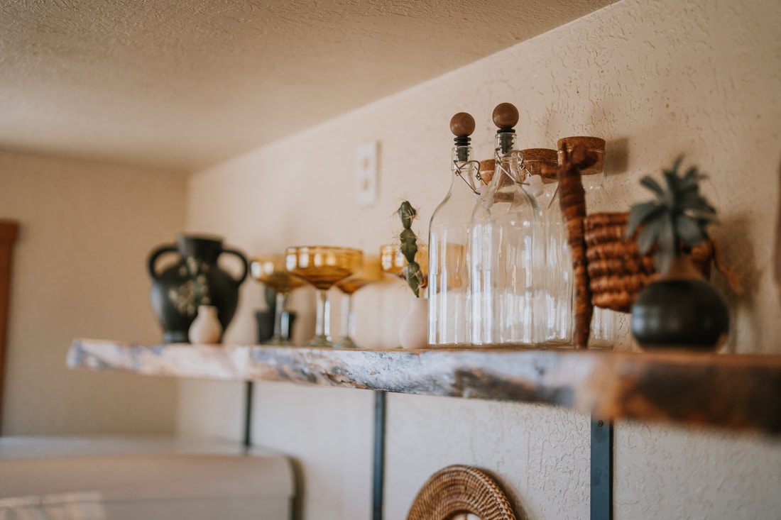 Interior view of the Joshua Tree desert house mid-remodel