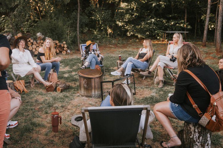 Group of women on the Asheville women's retreat