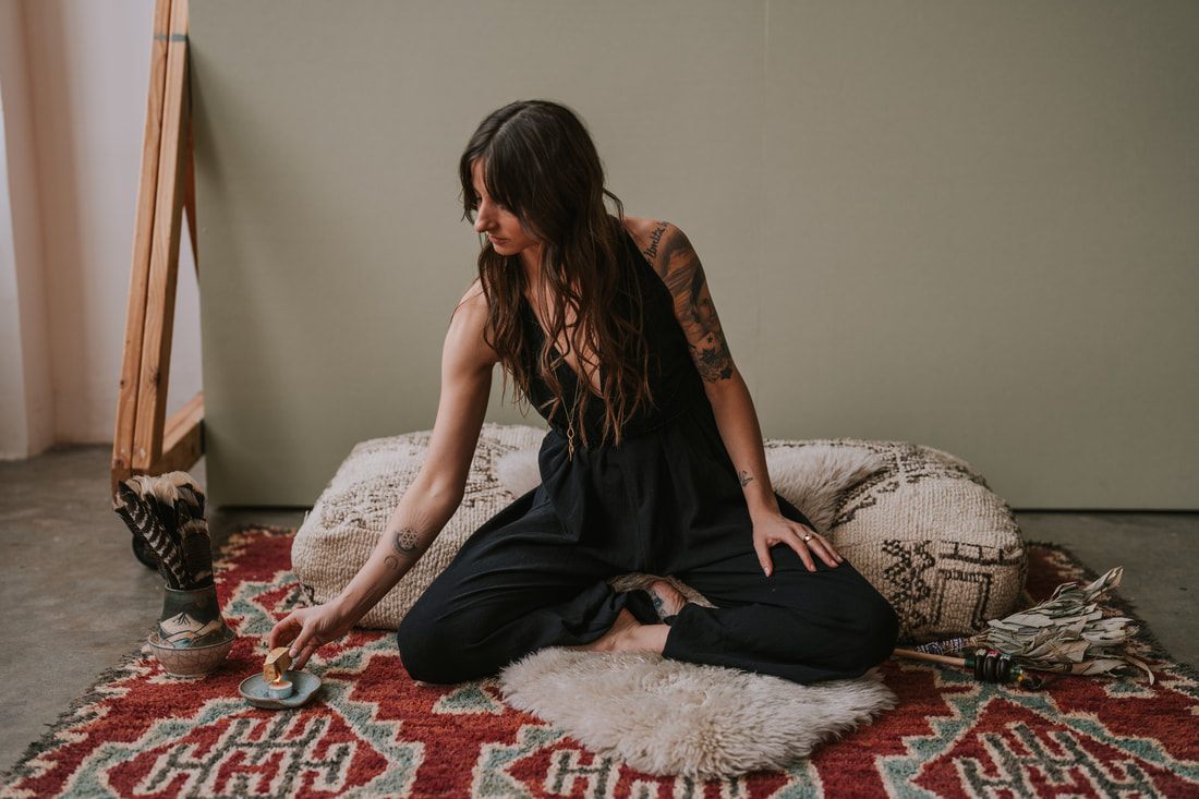 Full-length branding portrait of Celeste in her Seattle studio.