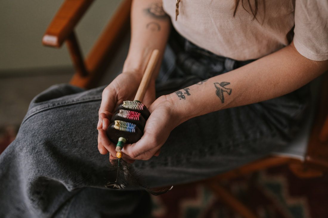 Full-length branding portrait of Celeste in her Seattle studio.