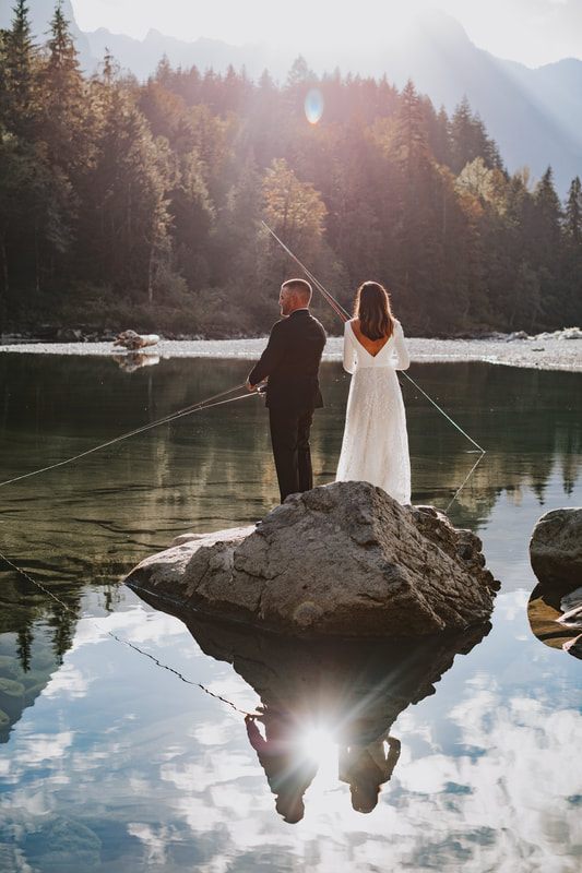 Krystal and Jeremy dancing together in the cabin yard as newlyweds
