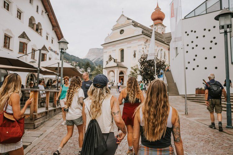 Group of women on the Dolomites women's retreat