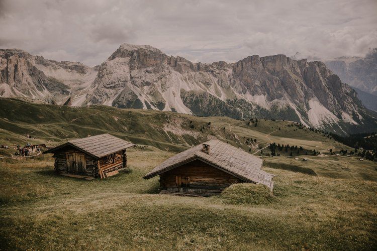 Mountain hut with beer and cheese on a Dolomites women's retreat