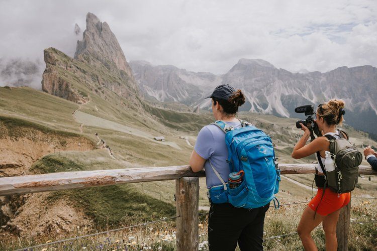 Group of women on the Dolomites women's retreat