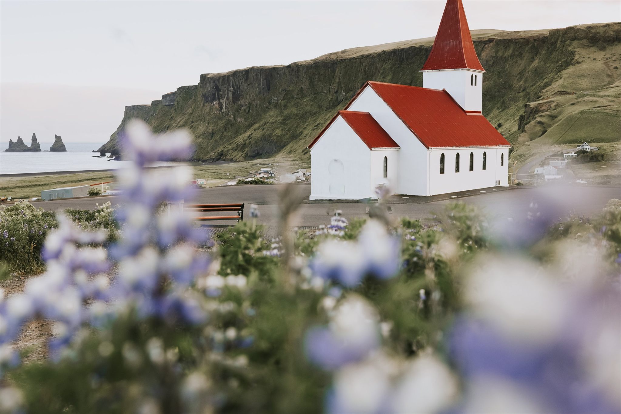 Midnight sun hike in Iceland