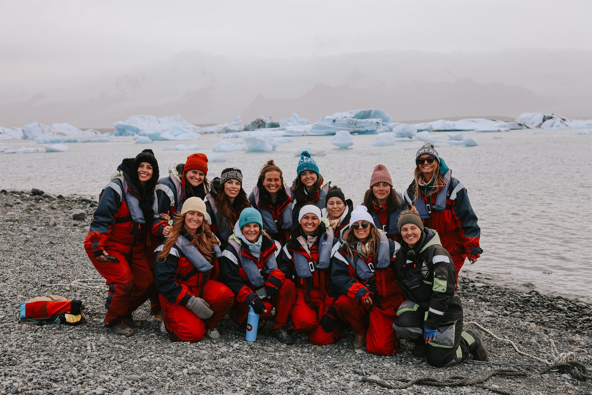 Seals in the Icelandic glacier lagoon