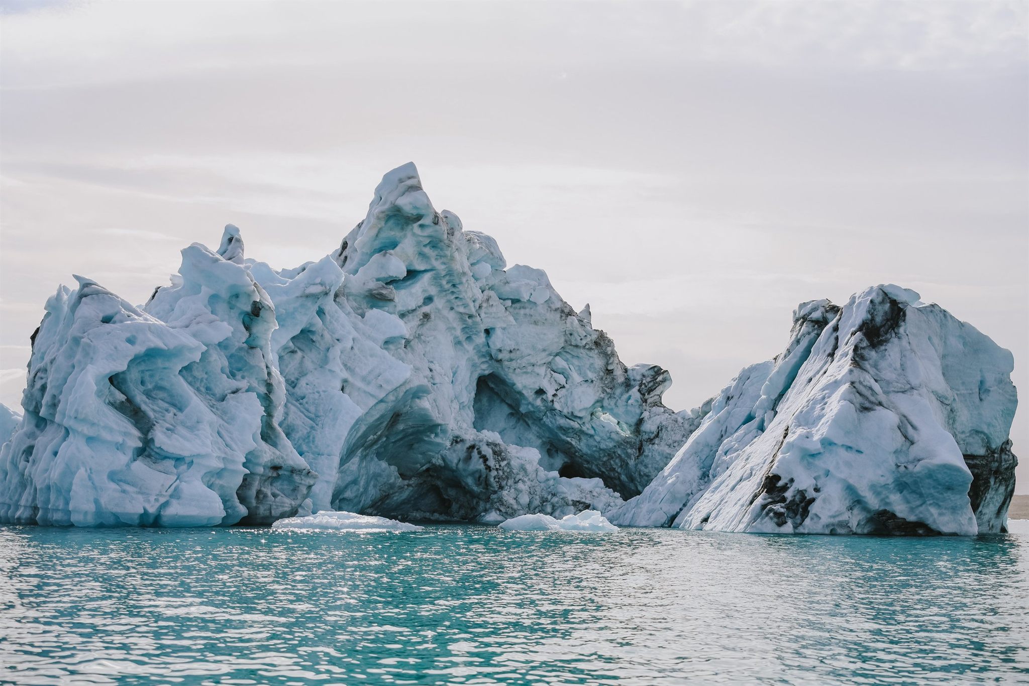Rugged cliffs and cascades in Iceland