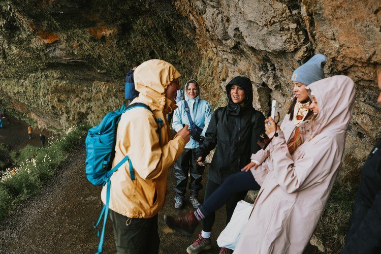 Blue Lagoon soak on an Iceland women's retreat