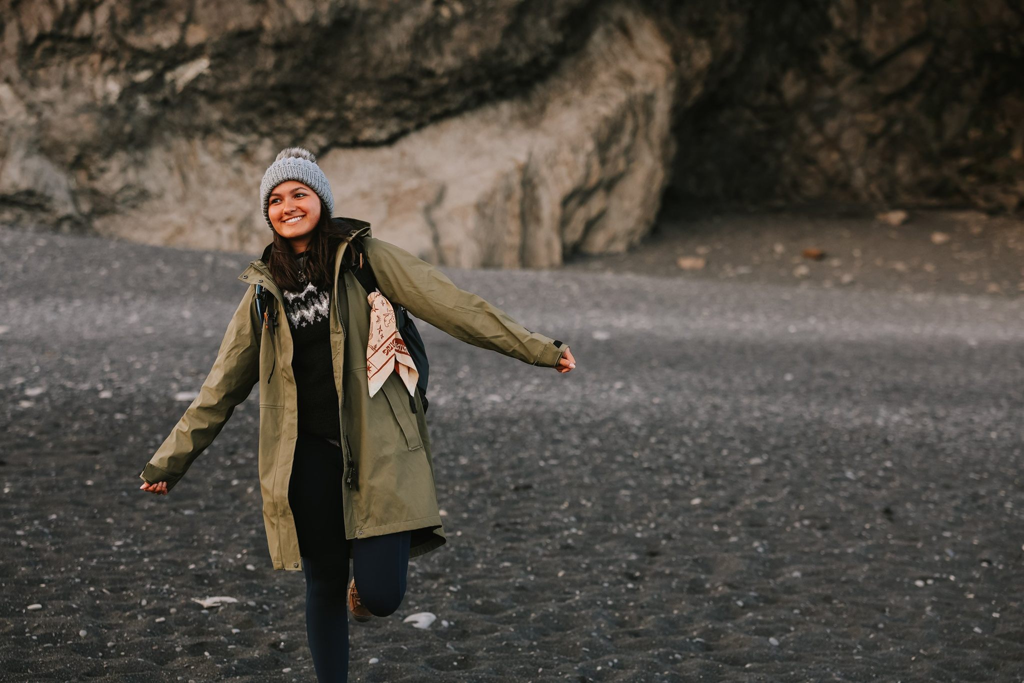 Puffins on the coast during the Iceland women's retreat
