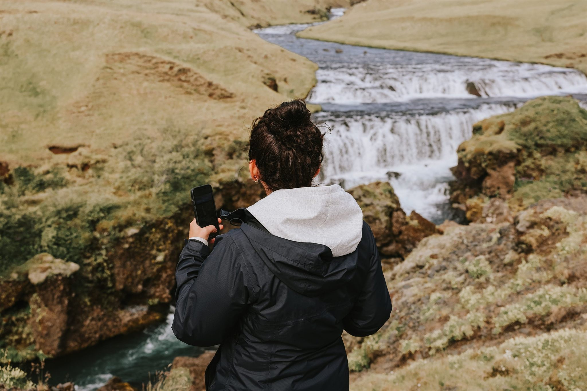 Blue Lagoon soak on an Iceland women's retreat