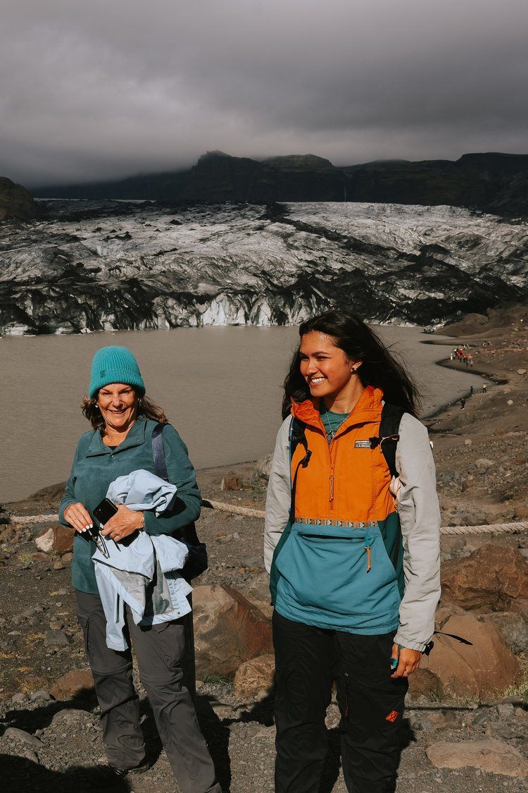 Midnight sun hike in Iceland