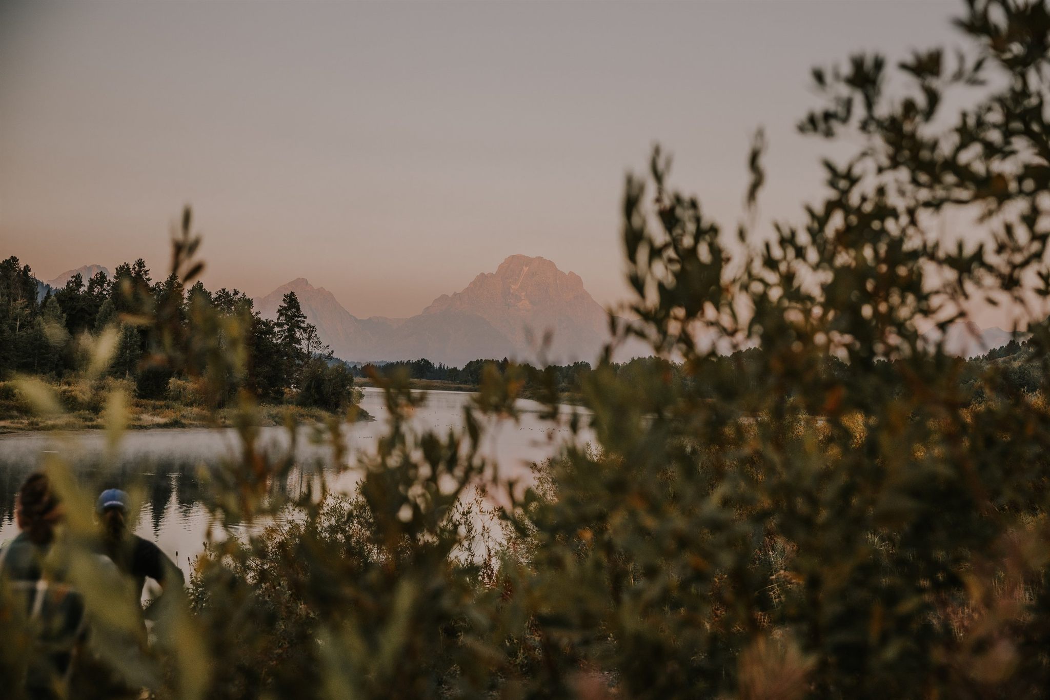 Women gathered outdoors at the Grand Tetons retreat