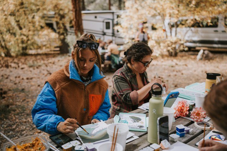 Santa Fe women's retreat painting workshop at Ghost Ranch